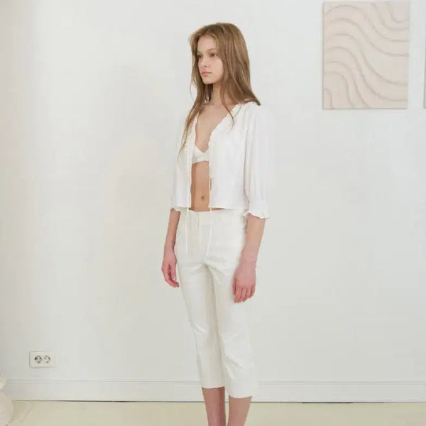 [BUNJANG] Le-Pain Dino Biker Pants (Ivory) / 르베인 Dino biker pants (Ivory)
