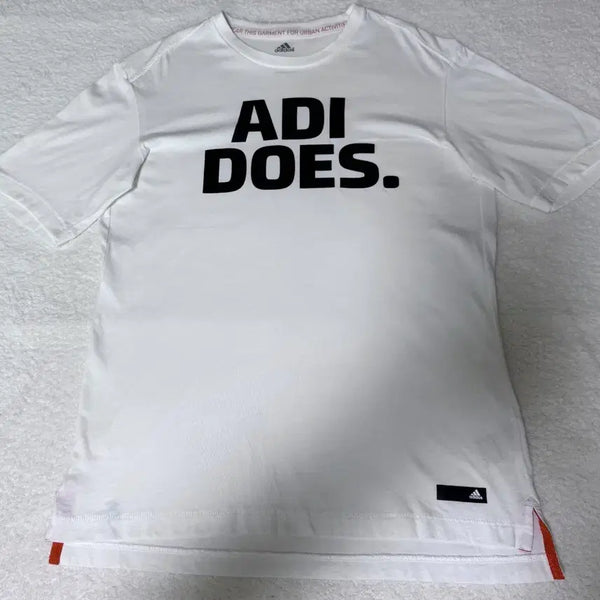 [BUNJANG] Adidas Adi Does Women's T-Shirt White / 아디다스 ADI DOES 여성 반팔티 95