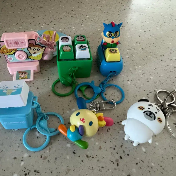 [BUNJANG] Cinnamoroll Crayon Shin-chan Dog Keyring Set / 짱구 시나모롤 강아지 키링 세트