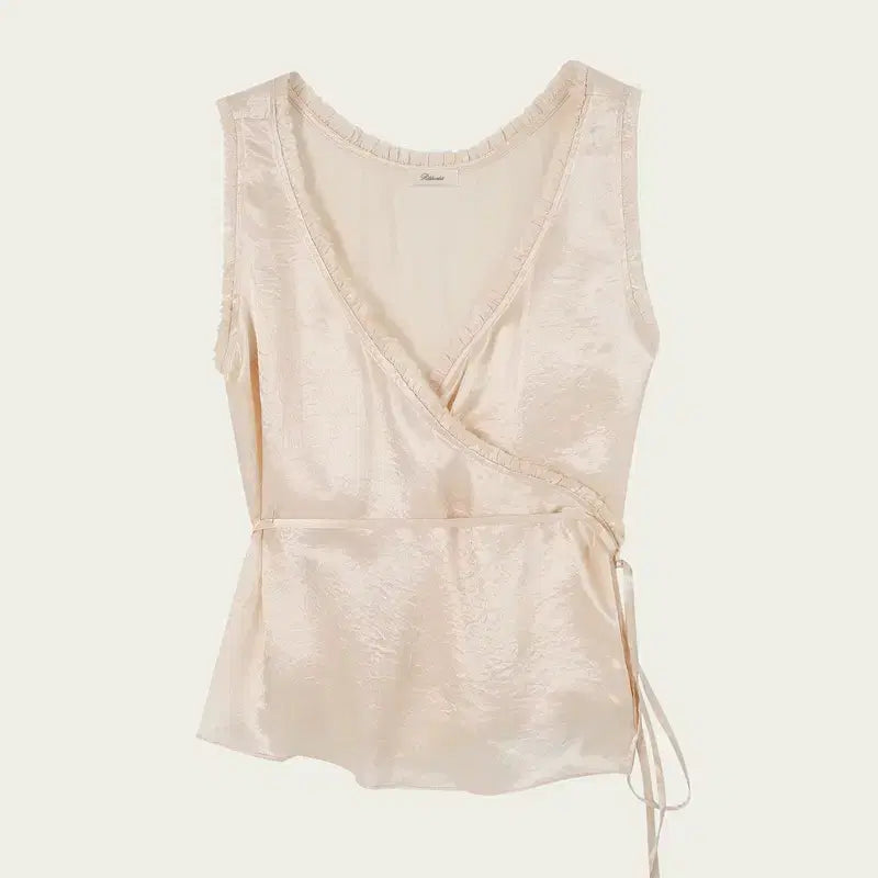 [BUNJANG] Ribbon Light Tipi Shirring Blouse / 리본빛 티피 셔링 블라우스