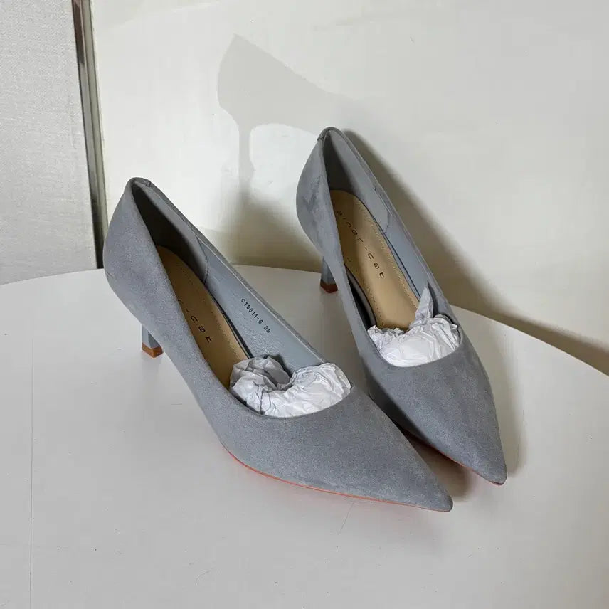 [BUNJANG] Suede Pumps 6cm Heels Blue-Gray 240 Size / @새상품 240사이즈 6cm 스웨이드 블루그레이 펌프스 구두