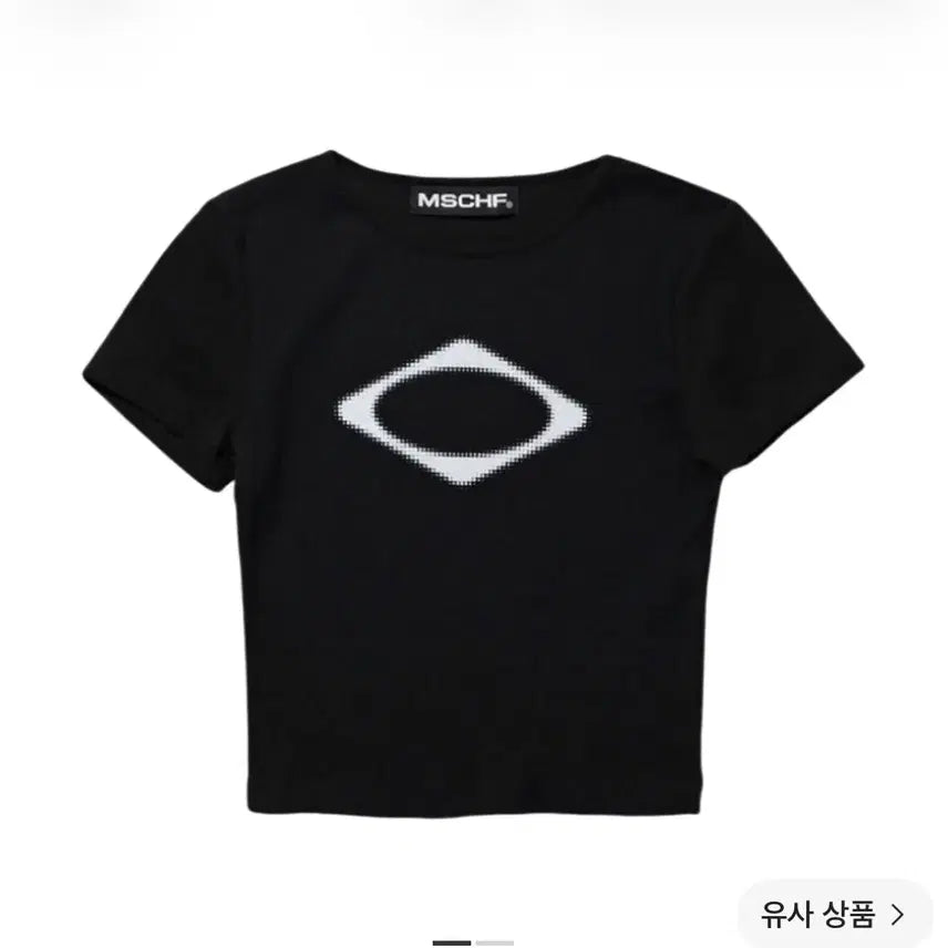 [BUNJANG] Mischief Rhombus Blur T-Shirt Mini Black / 미스치프 롬버스 블러 티셔츠 미니 블랙