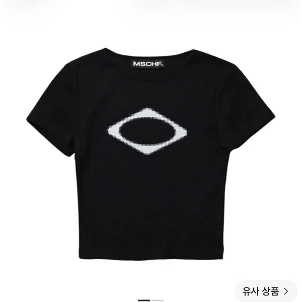 [BUNJANG] Mischief Rhombus Blur T-Shirt Mini Black / 미스치프 롬버스 블러 티셔츠 미니 블랙
