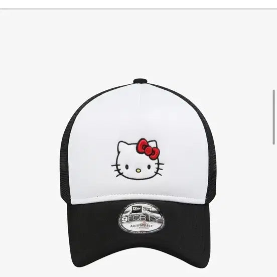 [BUNJANG] New Era Hello Kitty A-Frame Trucker Ball Cap Black / 산리오 뉴에라 헬로키티 트러커 볼캡