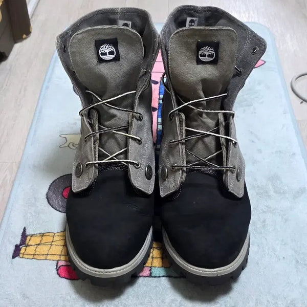 [BUNJANG] Timberland 6-Inch Black & Gray Roll Top Boots Size 285 / 팀버랜드 6인치 블랙&그레이 롤탑부츠 285