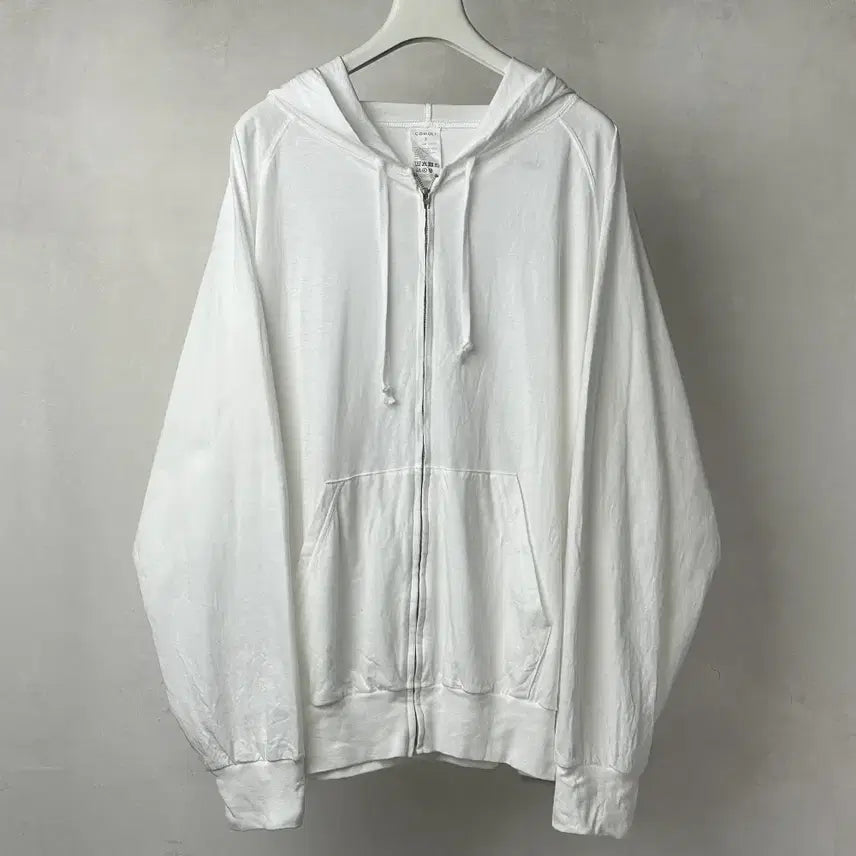 [BUNJANG] Komorebi 26SS Jersey Zipper Parka Hoodie White Size 3 / 코모리 26SS 저지 지퍼 파카 후드 집업 화이트 3사이즈