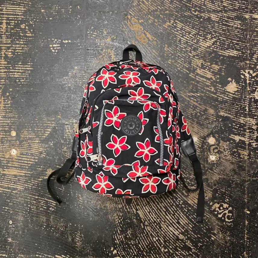 [BUNJANG] Kipling Floral Backpack / 키플링 꽃무늬 백팩