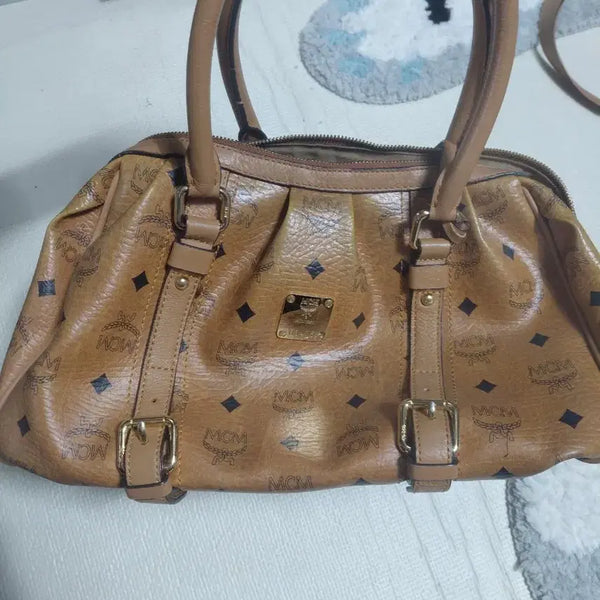 [BUNJANG] MCM Women's Crossbody Bag Brown Logo Pattern / 엠씨엠가방   택없음 x