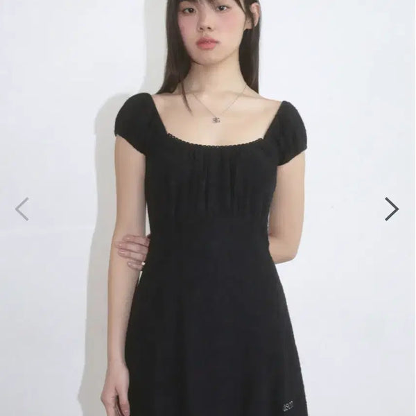 [BUNJANG] ASON Daisy Puff Dress Black / 애즈온 데이지 퍼프 드레스 원피스