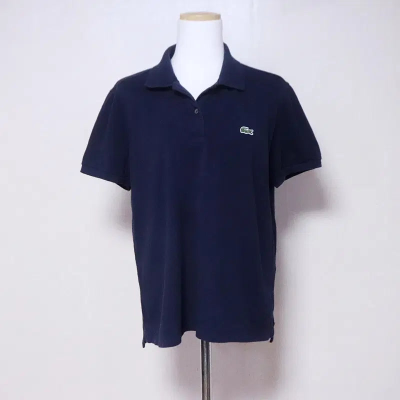 [BUNJANG] Lacoste Women's Navy Polo T-Shirt Size 77 / 라코스테 여성77 네이비 카라 반팔 티셔츠(9)