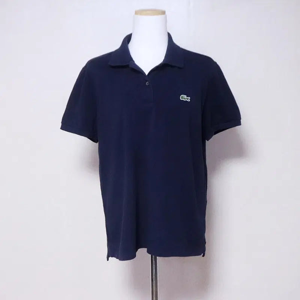 [BUNJANG] Lacoste Women's Navy Polo T-Shirt Size 77 / 라코스테 여성77 네이비 카라 반팔 티셔츠(9)