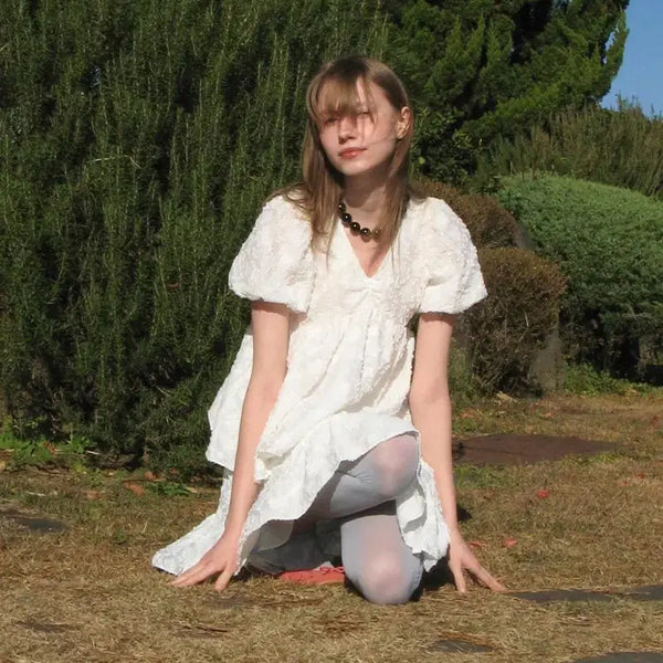 [BUNJANG] SINOON Jacquard Ribbon Blouse / 시눈 자카드 리본 블라우스