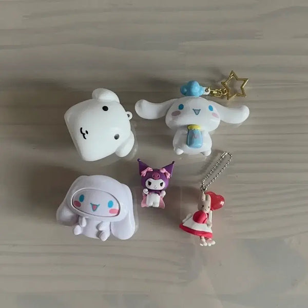 [BUNJANG] Sanrio Characters Figure Bundle Set (Cinnamoroll, Kuromi, Marron Cream, Kana D) / 산리오 캐릭터 피규어 5종 일괄(시나모롤,쿠로미,마론크림,가나디)