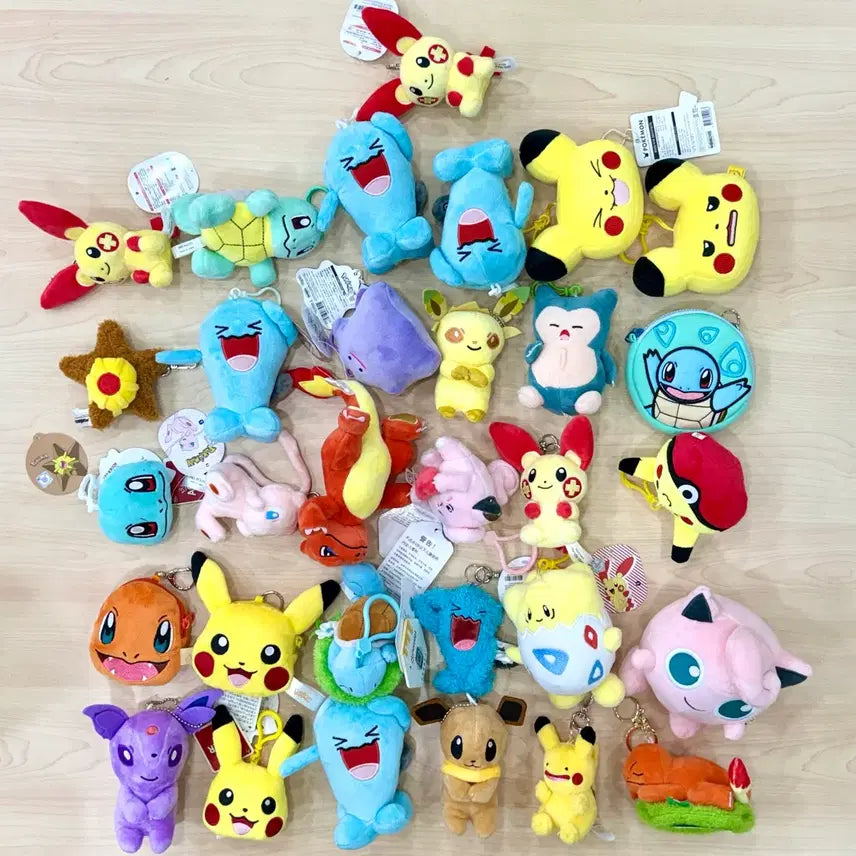[BUNJANG] Pokemon Squirtle & Bulbasaur Plush Keychain Doll / pokemon포켓몬스터꼬부기이상해씨인형뽑기키링열쇠가방고리인형(개당)