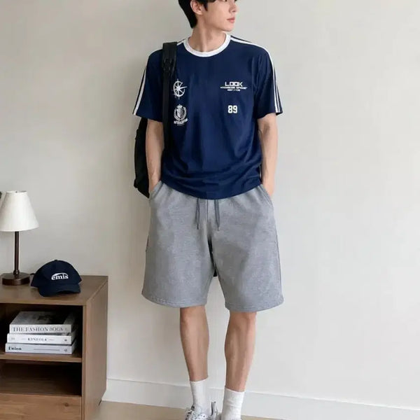 [BUNJANG] Unisex Navy Short Sleeve T-Shirt XL / 남녀공용 네이비 반팔티 XL(새상품)
