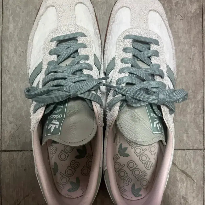 [BUNJANG] Adidas Samba Cloud OG White Silver Green Sneakers (280) / 아디다스 삼바 클라우드 og 화이트 실버 그린 (280)