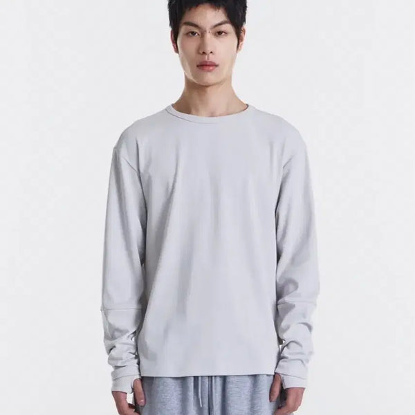 [BUNJANG] Gicheol Loop Overlayer Long Sleeve Gray / 기철 Loop Overlayer Long sleeve 롱슬리브