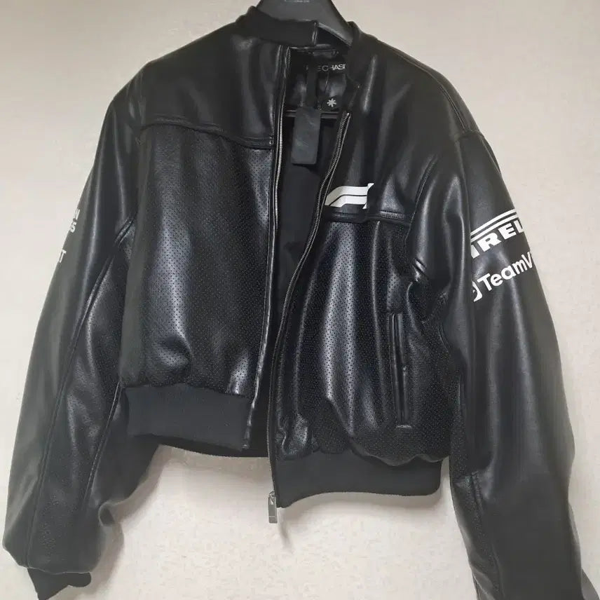 [BUNJANG] F1 Leather Bomber Jacket / F1 레더 붐버 자켓