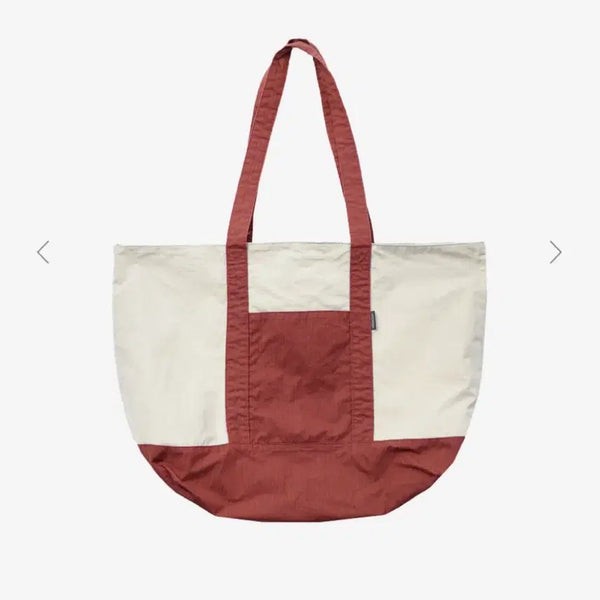 [BUNJANG] 999 Humanity Adventure Paneled Big Tote Bag Washed Ecru Maroon / 999휴머니티 ADVENTURE PANELED BIG TOTE BAG 백