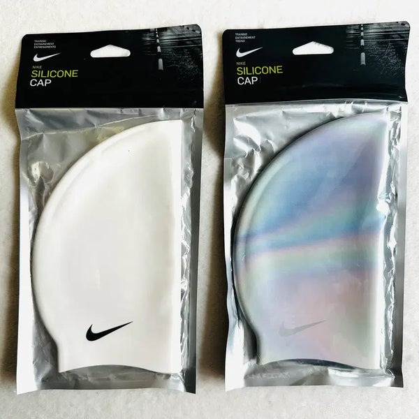 [BUNJANG] Nike Silicone Swimming Cap (Adult) - White / Grey Rainbow / 나이키 수영모(성인)(2종) 판매합니다
