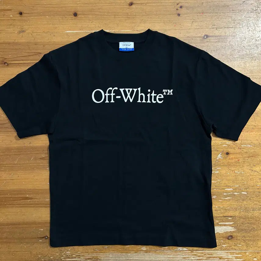 [BUNJANG] Off-White Forever Serif Logo Skate T-Shirt Black / 오프화이트 포에버 세리프 로고 스케이트 반팔 티셔츠 블랙