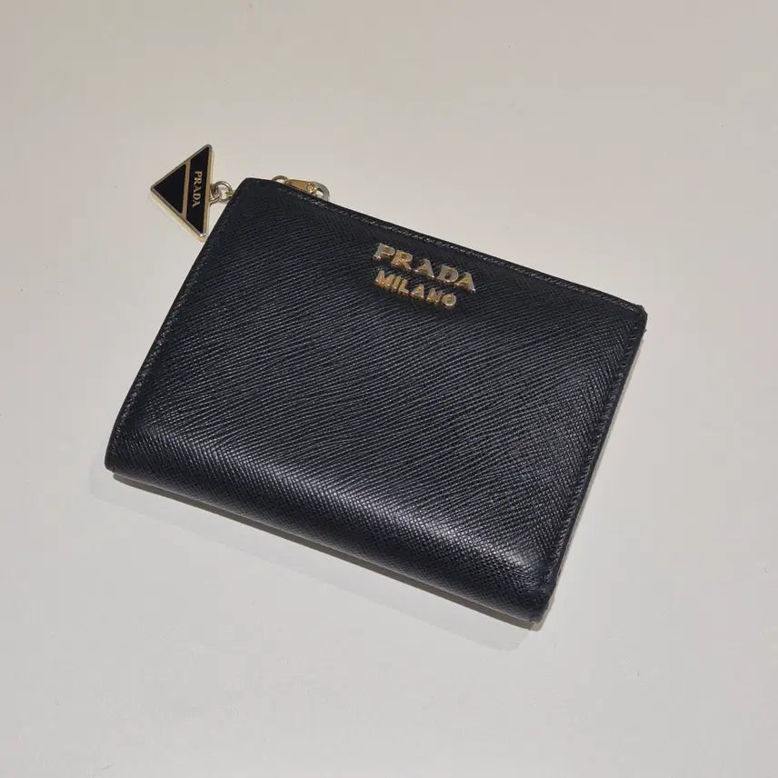 [BUNJANG] Prada Saffiano Bifold Wallet Black / 프라다 사피아노 반지갑 블랙