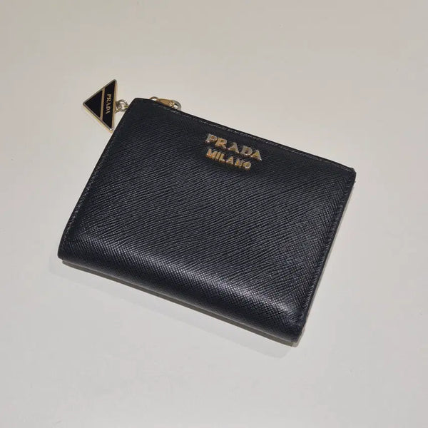[BUNJANG] Prada Saffiano Bifold Wallet Black / 프라다 사피아노 반지갑 블랙