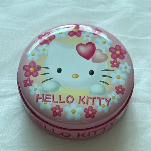 [BUNJANG] Vintage Sanrio Hello Kitty Round Tin Case / 고전 산리오 헬로키티 원형 틴케이스