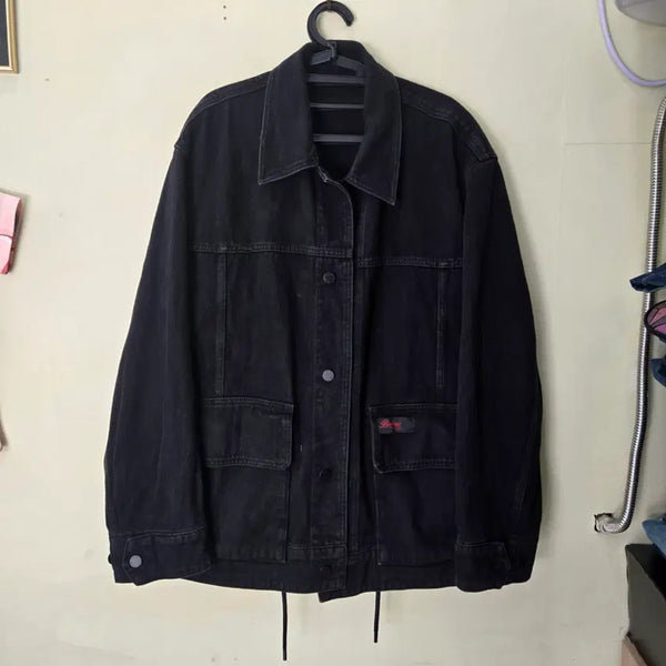 [BUNJANG] Solid Homme Washed Black Denim Shirt Jacket / [100] SOLID HOMME 데님 셔츠 재킷 블랙