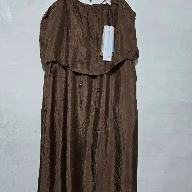 [BUNJANG] G Studio Acetate Dress Brown Size 55 / 미착용)지스튜디오 아세테이트 브라운 원피스 55