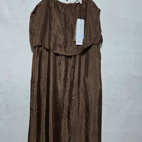 [BUNJANG] G Studio Acetate Dress Brown Size 55 / 미착용)지스튜디오 아세테이트 브라운 원피스 55