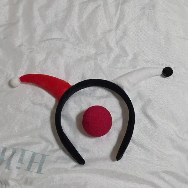 [BUNJANG] Clown Headband and Red Nose Set / 광대 머리띠 빨간 코 세트