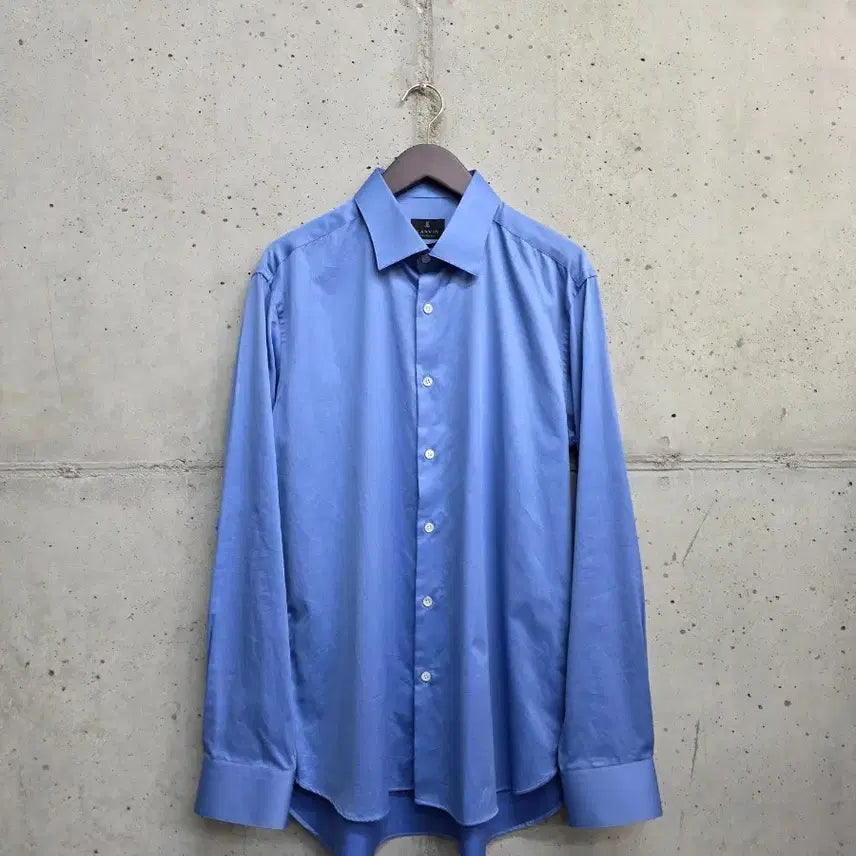 [BUNJANG] Lanvin Slim Fit Blue Shirt / [105]랑방 슬림핏 블루 셔츠