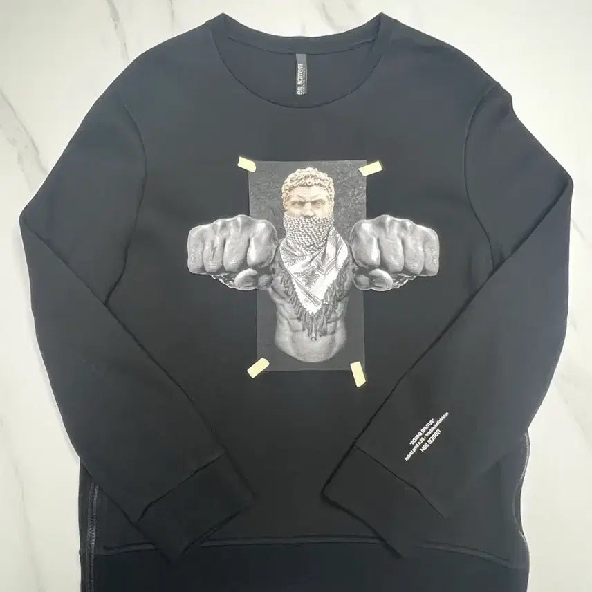 [BUNJANG] Neil Barrett Brutus Printing Black Sweatshirt L / 닐바렛 브루투스 프린팅 블랙 맨투맨 L사이즈