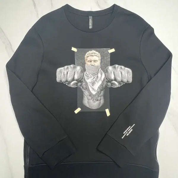 [BUNJANG] Neil Barrett Brutus Printing Black Sweatshirt L / 닐바렛 브루투스 프린팅 블랙 맨투맨 L사이즈