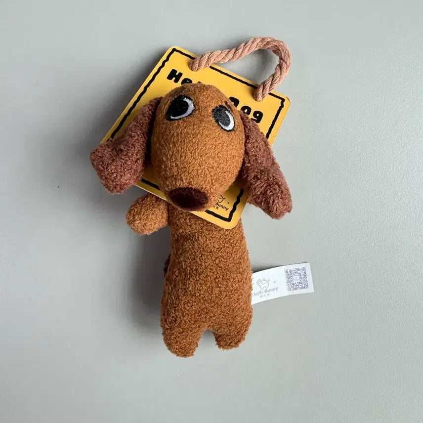 [BUNJANG] Eleph Bunny Dachshund Plush Keychain / [새상품] 헬로독 닥스훈트 인형키링