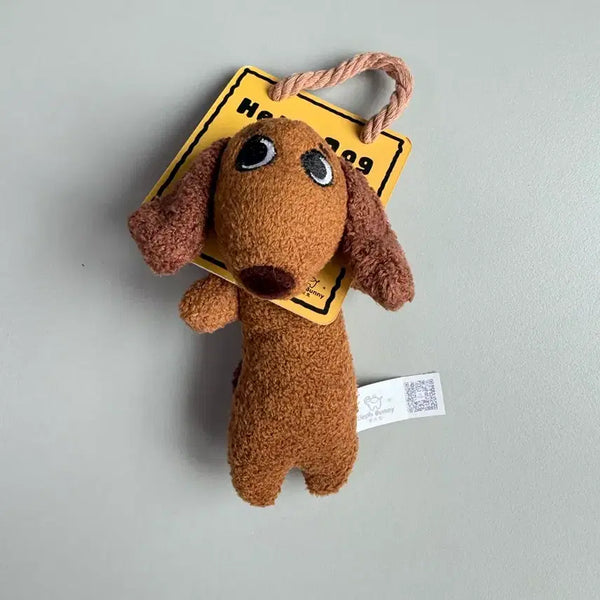 [BUNJANG] Eleph Bunny Dachshund Plush Keychain / [새상품] 헬로독 닥스훈트 인형키링