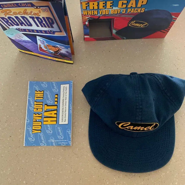 [BUNJANG] Camel 90s Vintage Cap Hat Navy / 카멜 모자 캡 모자 네이비