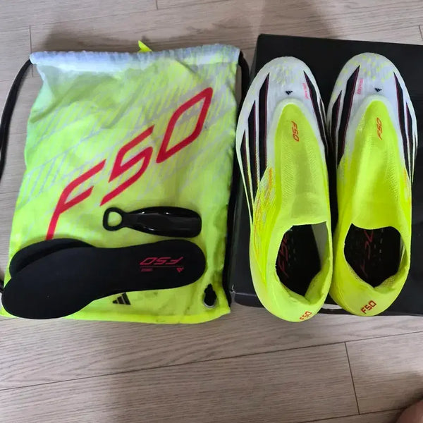 [BUNJANG] Adidas F50 Elite Laceless FG Football Boots 265 / 아디다스 f50 엘리트 fg 레이스리스 265