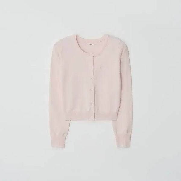 [BUNJANG] JENNIO Celine Basic Cardigan Baby Pink / 제니오 셀린 베이직 가디건 베이비핑크
