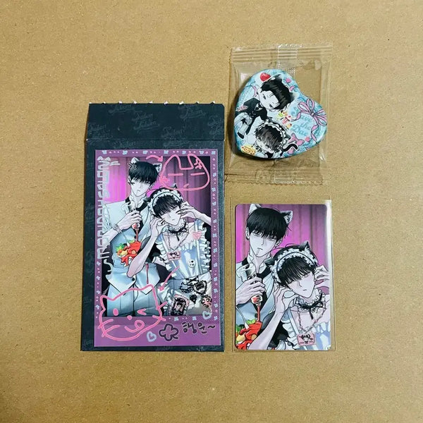 [BUNJANG] Rebom SALONDEREBOM Monday Savior (Wolgu) Photopack Heart Can Badge / 레봄 살롱드르봉 월요일의구원자 월구 포토팩 하트 캔뱃지