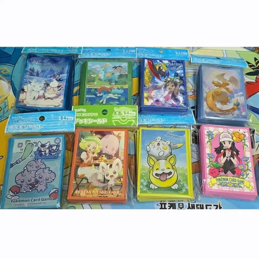 [BUNJANG] Pokemon Sleeves Bundle (80 Count) / (80장) 포켓몬 슬리브 소분 냐스퍼 조로아 빛나 아이리스 망나뇽 멍파치