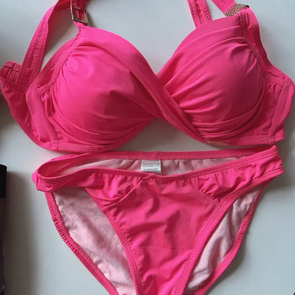 [BUNJANG] Push-up Bikini Swimsuit Hot Pink Size 85 / 최종가*핫핑크 비키니 수영복 사이즈85