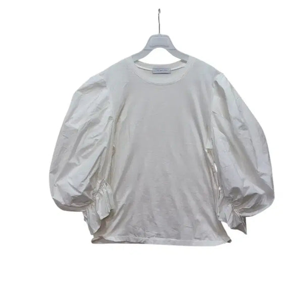 [BUNJANG] Le Garden White Cream Cotton Blouse / 르가든 화이트크림컬러 면 블라우스 상태 매우 좋습니다