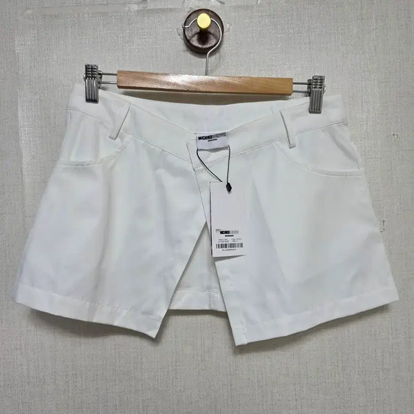 [BUNJANG] Michiko London White Wrap Mini Skirt / 미치코 런던 화이트 랩 스커트