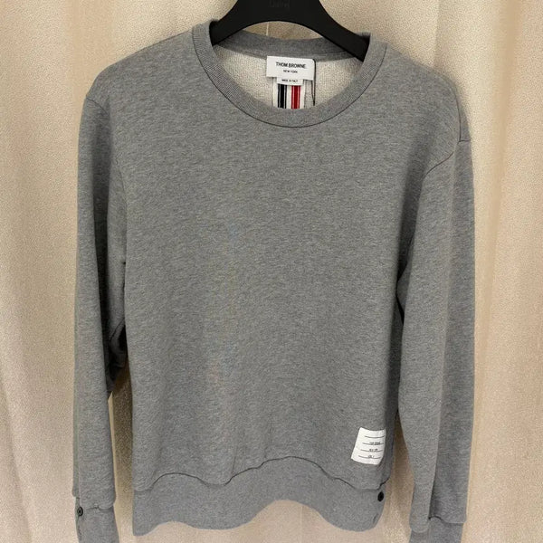 [BUNJANG] Thom Browne Back Tricolor Sweatshirt Grey / (3) 톰브라운 백삼선 맨투맨 그레이