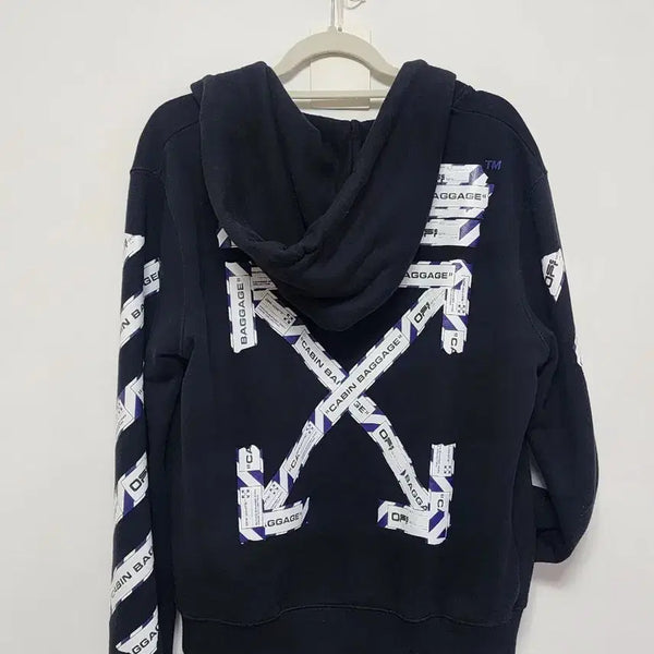 [BUNJANG] Off-White Airport Arrow Zip-Up Hoodie / 오프화이트 에어포트 애로우 후드집업 실측M