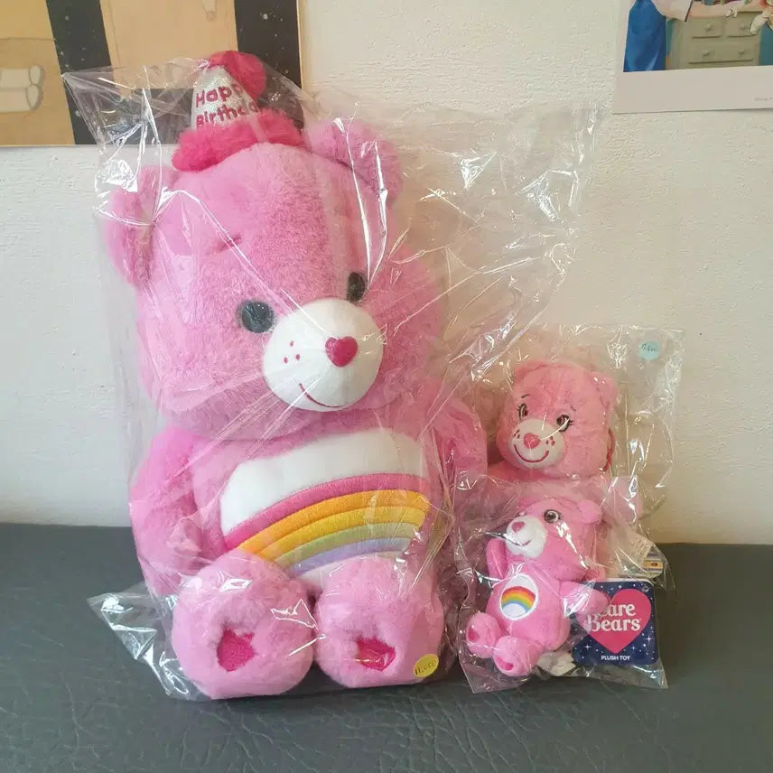 [BUNJANG] Care Bears Pink Rainbow Plush Set / 케어베어 핑크 레인보우 인형 세트 인형일괄