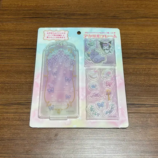 [BUNJANG] Sanrio Kuromi Wisteria Acrylic Frame Stand / 산리오 아크릴 프레임 스탠드 쿠로미 등꽃 굿즈