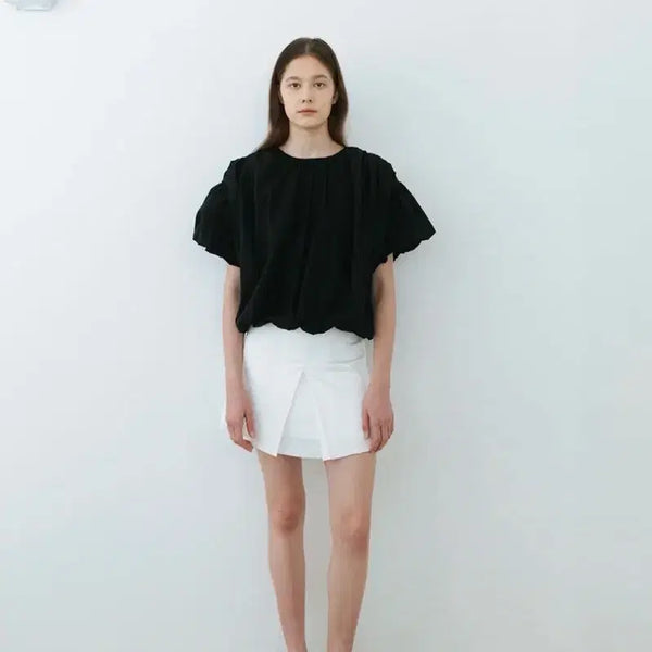[BUNJANG] Puff Sleeve Balloon Blouse / 네세서리 퍼프 슬리브 벌룬 블라우스